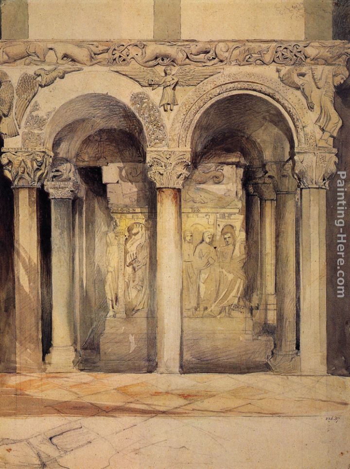 The Pulpit in the Church of S. Ambrogio painting - John Ruskin The Pulpit in the Church of S. Ambrogio art painting